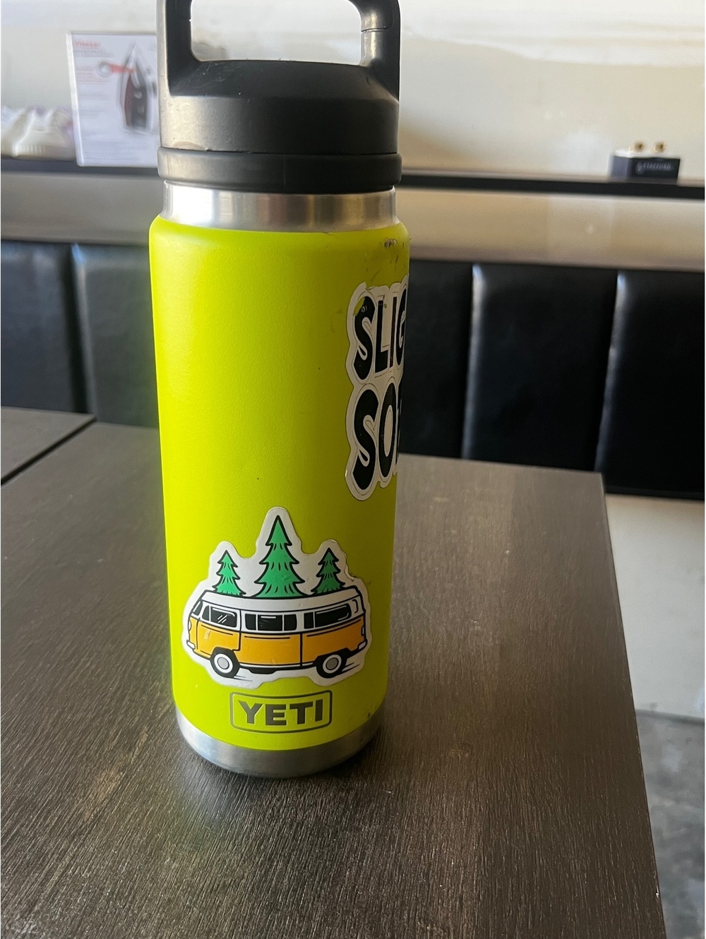 YETI Rambler 26 oz Water Bottle – Bright Yellow with Stickers